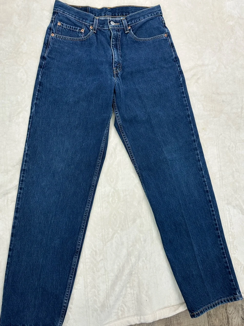 Vintage Levi's Classic Slim Straight Navy Blue Denim Jeans
